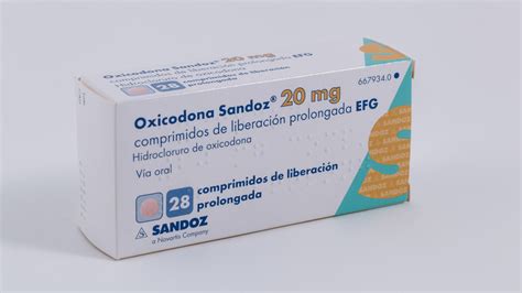 OXYCONTIN (oxycodone hydrochloride) extended-release tablets is an opioid agonist supplied in 10 mg, 15 mg, 20 mg, 30 mg, 40 mg, 60 mg, and 80 mg tablets for oral administration. . Oxicodona 20 mg